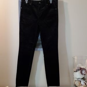 Ann Taylor Loft black velvet skinny pants